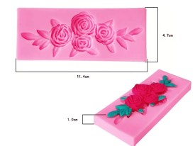 Molde silicona guarda 4 rosas 